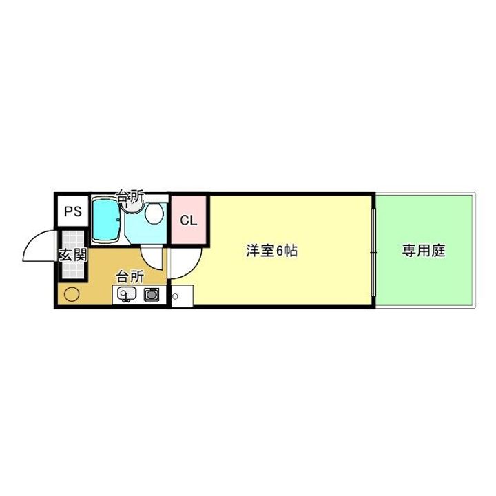兵庫県神戸市灘区将軍通4丁目(マンション)の賃貸物件の間取り