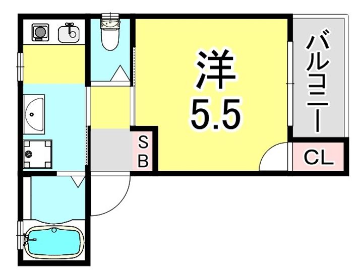 兵庫県神戸市長田区梅ケ香町1丁目(アパート)の賃貸物件の間取り