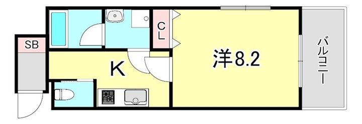 兵庫県神戸市須磨区関守町2丁目(アパート)の賃貸物件の間取り
