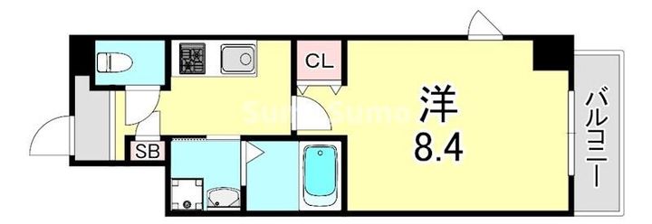兵庫県神戸市東灘区岡本3丁目(マンション)の賃貸物件の間取り