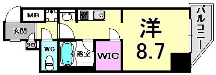 兵庫県神戸市中央区海岸通5丁目(マンション)の賃貸物件の間取り