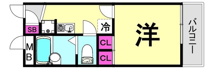 兵庫県西宮市上ケ原山手町(アパート)の賃貸物件の間取り