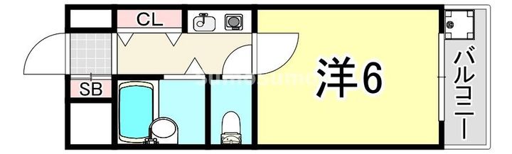 兵庫県尼崎市北城内(マンション)の賃貸物件の間取り