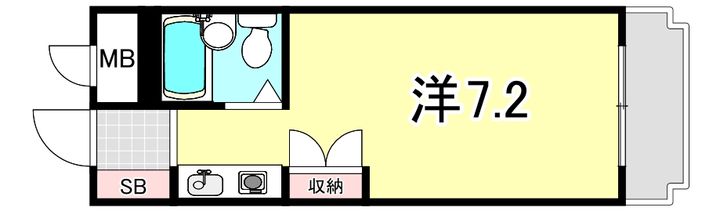 兵庫県西宮市与古道町(マンション)の賃貸物件の間取り