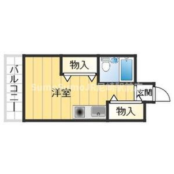 兵庫県尼崎市瓦宮1丁目(マンション)の賃貸物件の間取り