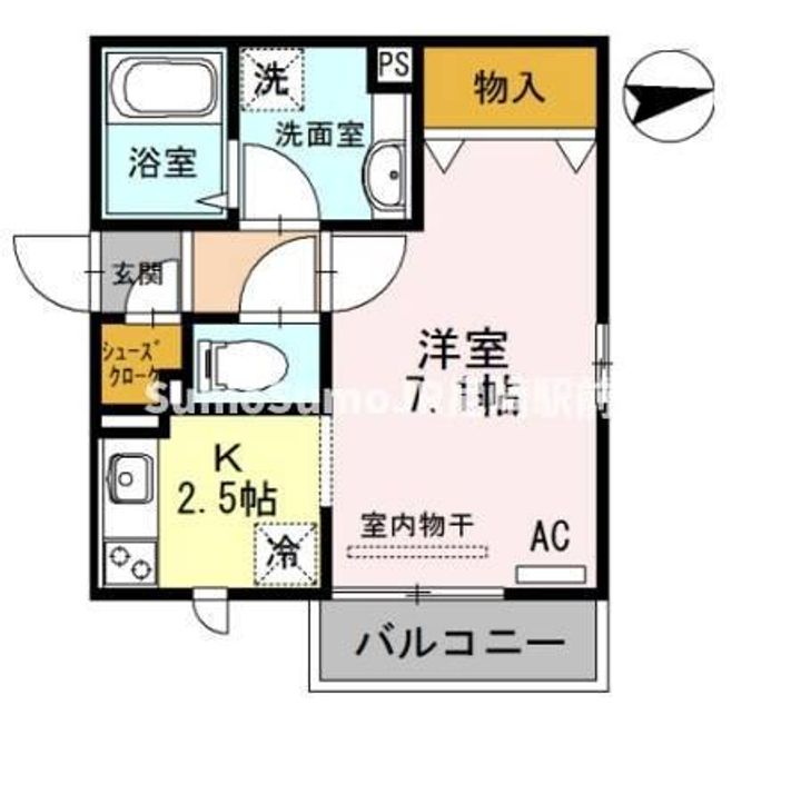 兵庫県尼崎市元浜町1丁目(アパート)の賃貸物件の間取り