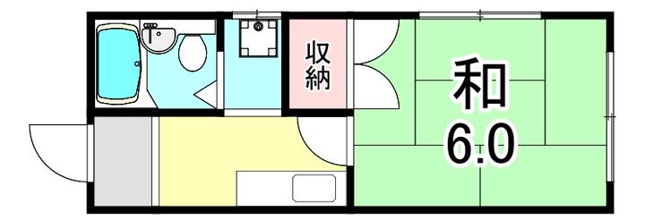 高取山町アパート⑤の間取り