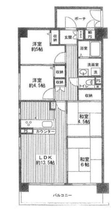 サンヴェール長田山ノ手壱番館の間取り