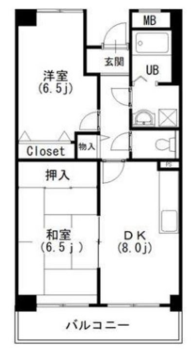 兵庫県神戸市兵庫区荒田町3丁目(マンション)の賃貸物件の間取り