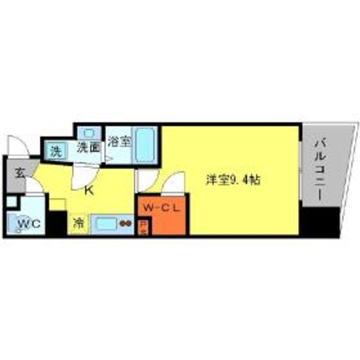 大阪府大阪市浪速区元町1丁目の賃貸マンションの間取り