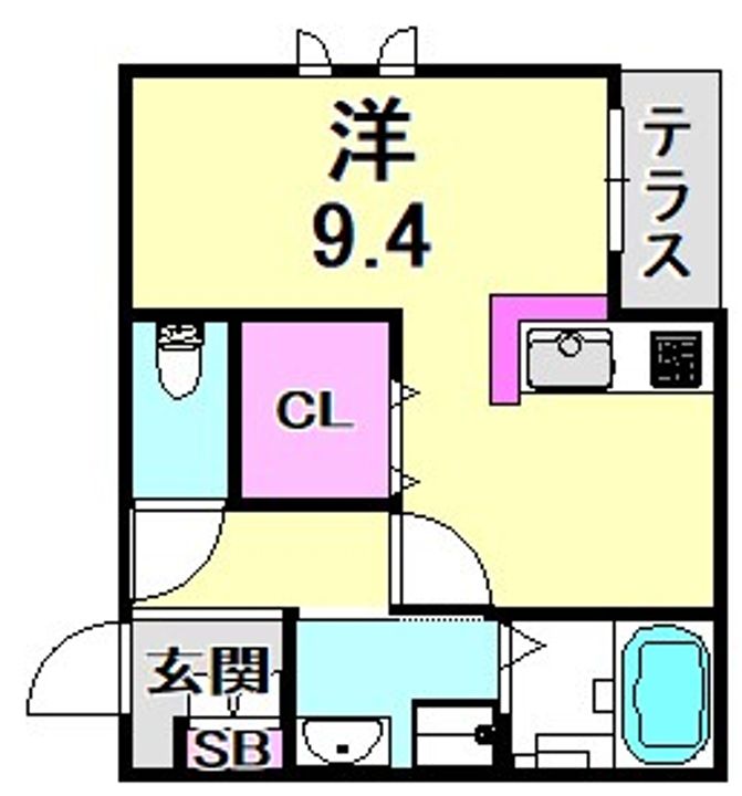 兵庫県西宮市今津曙町(アパート)の賃貸物件の間取り