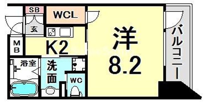 レジディア神戸元町の間取り