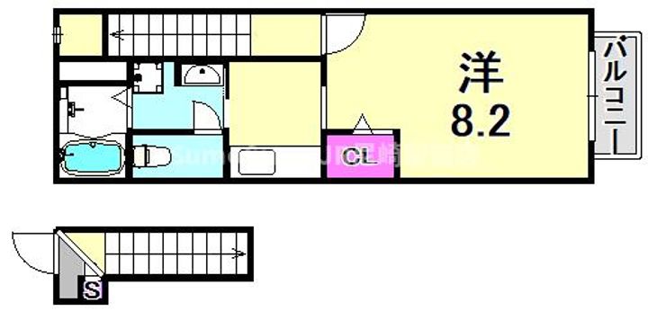 兵庫県尼崎市大庄西町4丁目(アパート)の賃貸物件の間取り