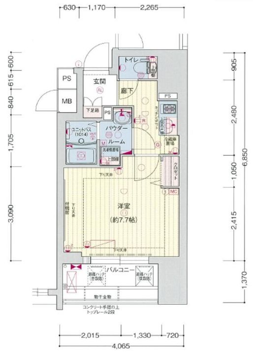 兵庫県神戸市中央区海岸通4丁目(マンション)の賃貸物件の間取り