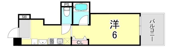 兵庫県神戸市灘区王子町1丁目(マンション)の賃貸物件の間取り