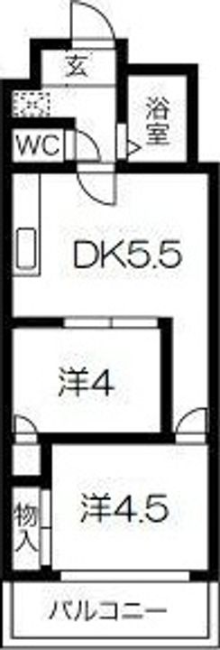 兵庫県神戸市須磨区飛松町3丁目(マンション)の賃貸物件の間取り