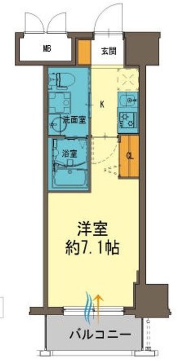 兵庫県神戸市中央区下山手通3丁目(マンション)の賃貸物件の間取り