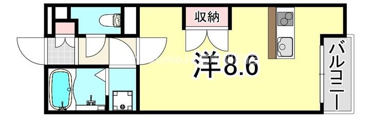 兵庫県尼崎市久々知2丁目(アパート)の賃貸物件の間取り