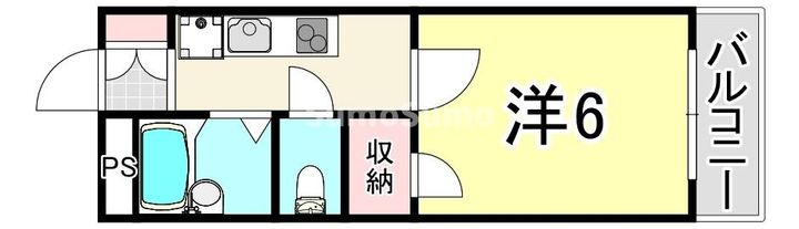兵庫県尼崎市南武庫之荘6丁目(アパート)の賃貸物件の間取り