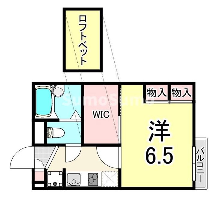兵庫県尼崎市杭瀬北新町1丁目(アパート)の賃貸物件の間取り
