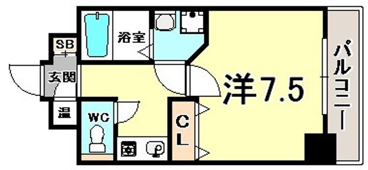 兵庫県神戸市中央区元町通3丁目(マンション)の賃貸物件の間取り
