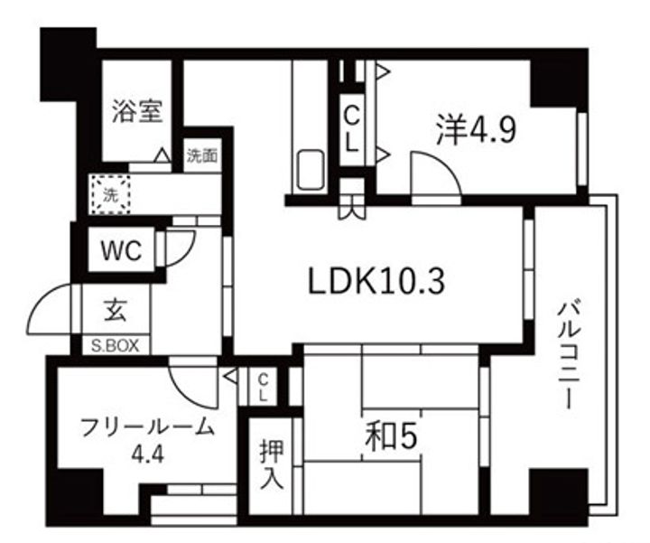 ローレル水木通の間取り