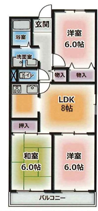 パールヒル清水が丘 の間取り