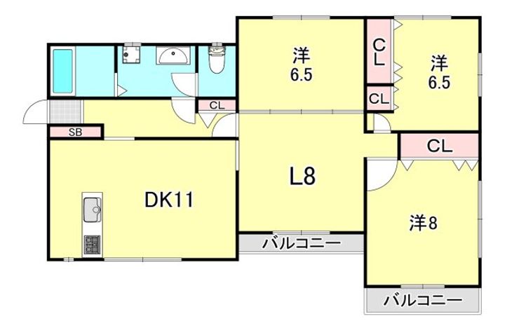 親王塚一番館の間取り