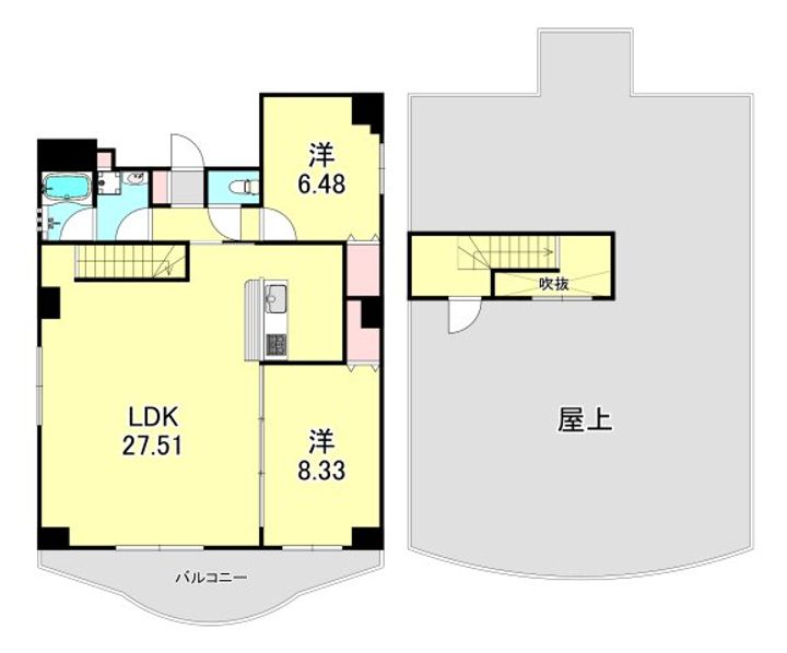 大阪府大阪市浪速区敷津西2丁目(マンション)の賃貸物件の間取り