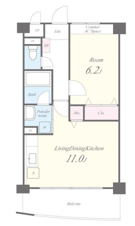 ボヌール有瀬の間取り