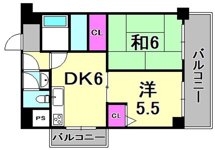 兵庫県尼崎市東園田町1丁目(マンション)の賃貸物件の間取り