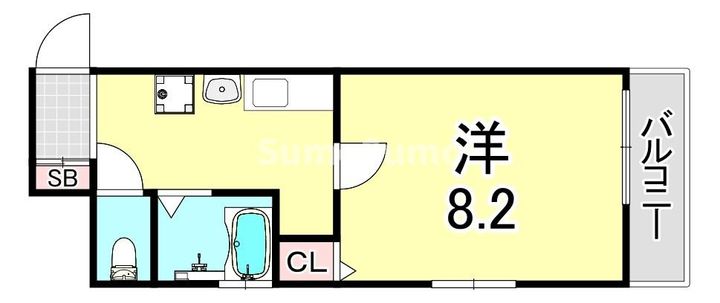 兵庫県神戸市須磨区須磨浦通6丁目(マンション)の賃貸物件の間取り