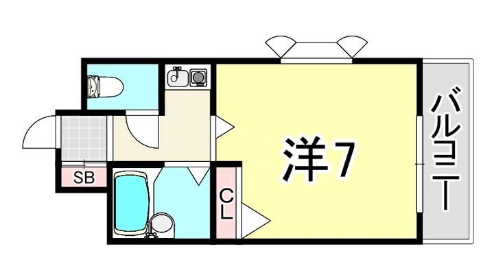 兵庫県尼崎市南武庫之荘4丁目(アパート)の賃貸物件の間取り