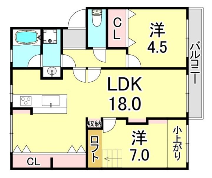 兵庫県神戸市須磨区高倉台7丁目(マンション)の賃貸物件の間取り
