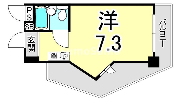 兵庫県神戸市東灘区御影1丁目(マンション)の賃貸物件の間取り
