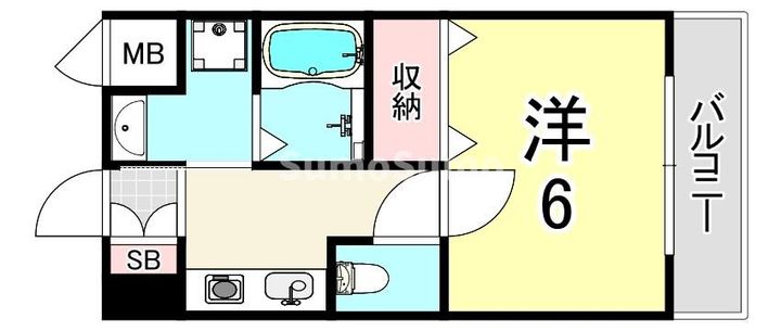 兵庫県尼崎市南竹谷町2丁目(アパート)の賃貸物件の間取り