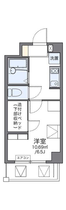 レオパレス道頓堀の間取り