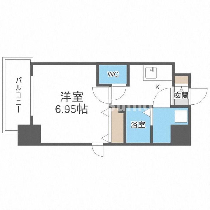 大阪府大阪市浪速区桜川2丁目(マンション)の賃貸物件の間取り