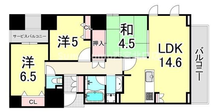 プレミスト西宮北口の間取り