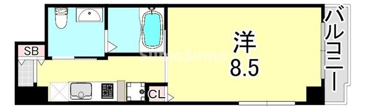 兵庫県神戸市須磨区戎町1丁目(マンション)の賃貸物件の間取り