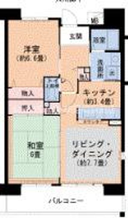兵庫県尼崎市武庫豊町2丁目(マンション)の賃貸物件の間取り