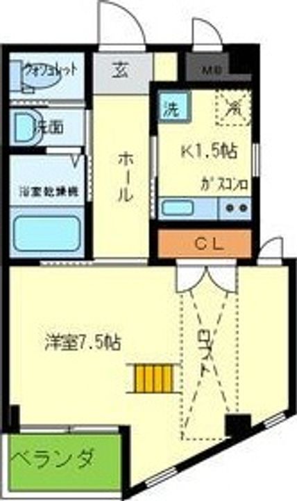 兵庫県芦屋市親王塚町(マンション)の賃貸物件の間取り