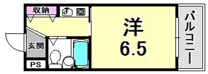 兵庫県西宮市門戸岡田町(マンション)の賃貸物件の間取り