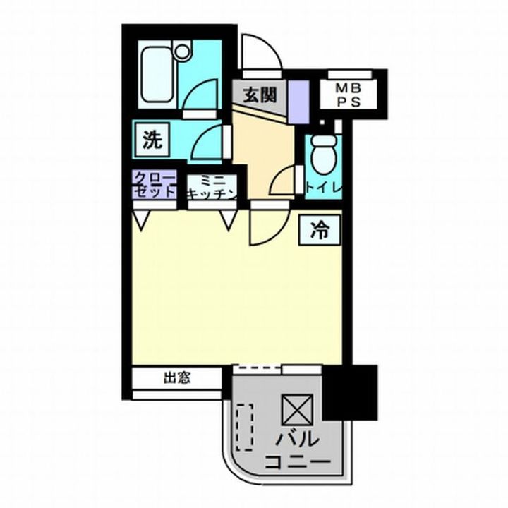 福岡県福岡市早良区西新5丁目(マンション)の賃貸物件の間取り