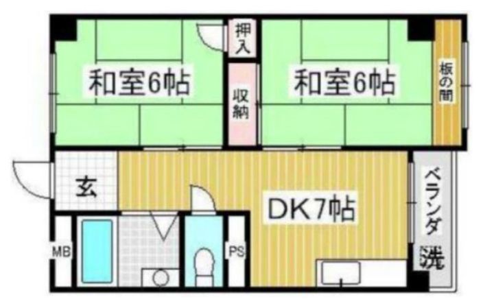 兵庫県尼崎市七松町3丁目(マンション)の賃貸物件の間取り