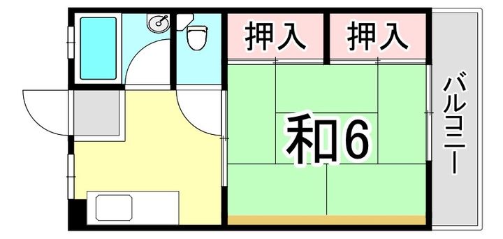 兵庫県西宮市二見町(マンション)の賃貸物件の間取り
