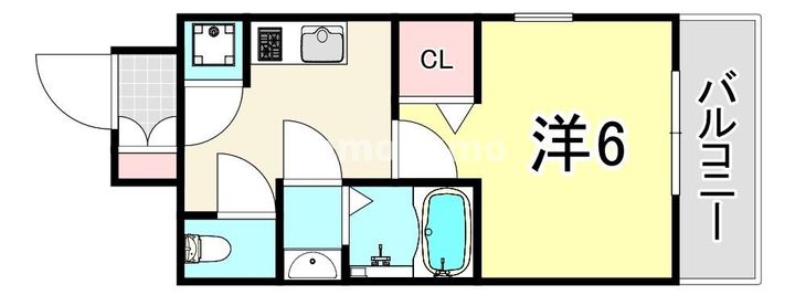 兵庫県尼崎市杭瀬本町1丁目(マンション)の賃貸物件の間取り