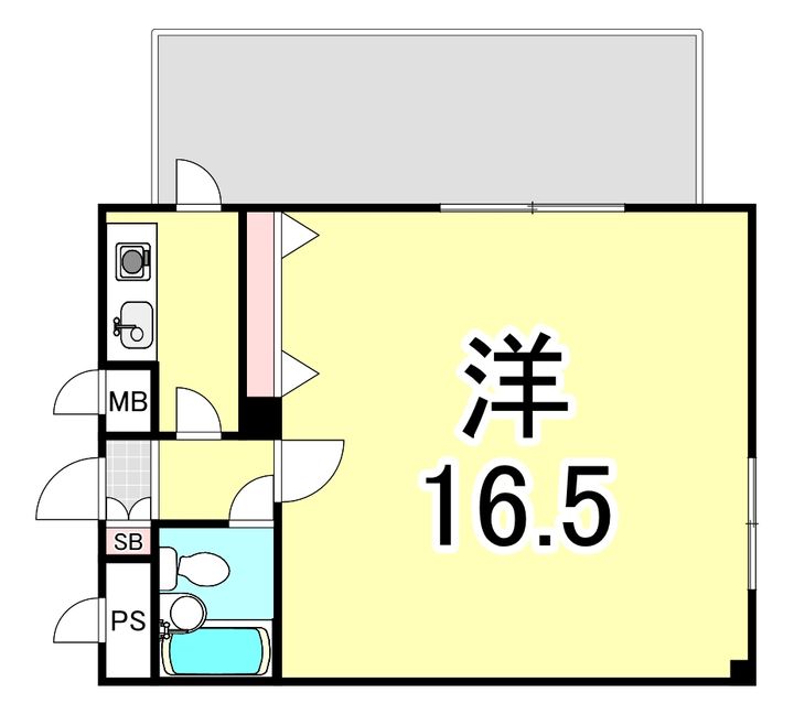 兵庫県西宮市中屋町(マンション)の賃貸物件の間取り