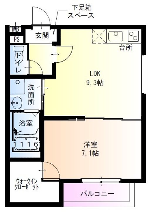 兵庫県神戸市須磨区大池町4丁目(アパート)の賃貸物件の間取り