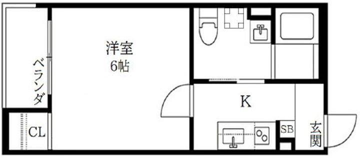 兵庫県尼崎市東大物町1丁目(アパート)の賃貸物件の間取り